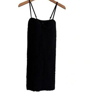 Bebe Black Spaghetti Strap Bodycon Dress Size P/S